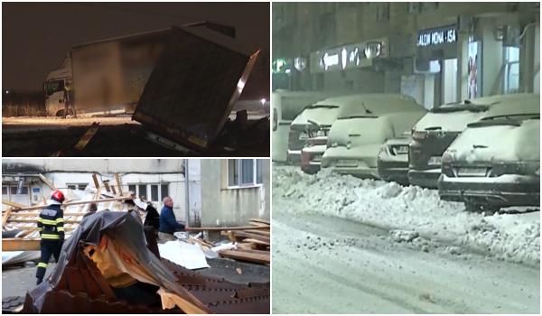 România, sub un nou episod de viscol. Drumuri acoperite de zăpadă şi trafic restricţionat în mai multe zone