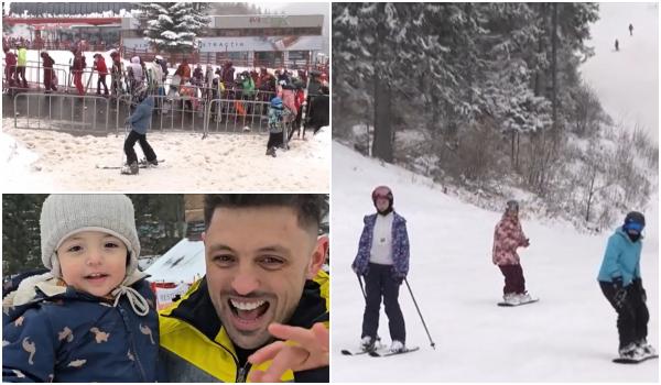 Pârtii pline în ultima zi de vacanţă. Cel mai tânăr schior are un an și opt luni