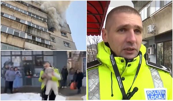 Cine este Alexandru, poliţistul erou care a salvat din flăcări o fetiţă de un an