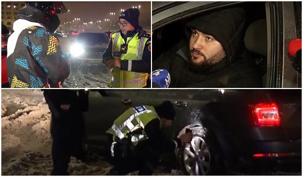 Şofer prins cu cauciucuri de vară în timpul unei razii: Nu am avut timp să le schimb pentru că nu am avut bani