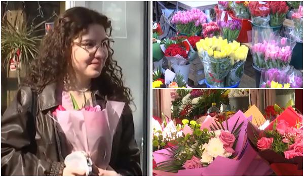 Cât costă un buchet de 8 martie. Lalelele și zambilele au invadat trotuarele, dar oamenii sunt atenţi la buget