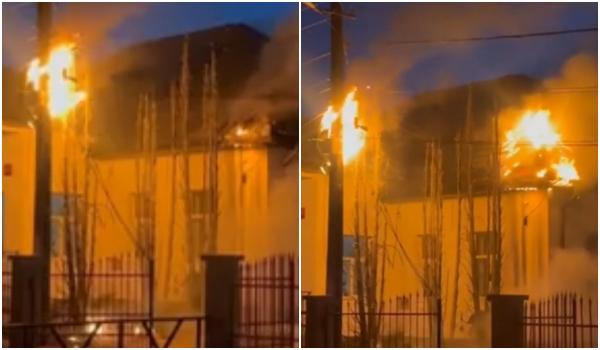 Incendiu la sediul Primăriei comunei Dobrin din Sălaj. Focul ar fi pornit de la panourile fotovoltaice