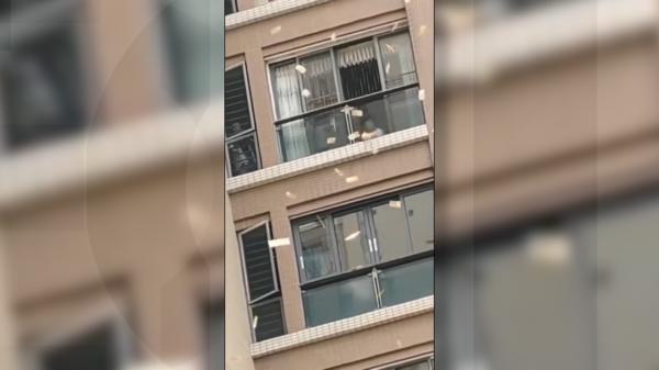 O femeie a aruncat un milion de dolari de la balcon, după o criză emoţională