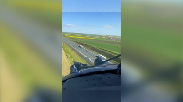 Şofer băut, urmărit cu elicopterul. A fost blocat pe A2, în timp ce se îndrepta spre Vama Veche