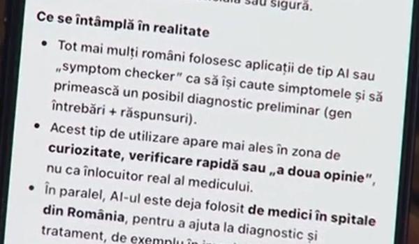 EXPERIMENT Observator: Cât de sigur este un diagnostic dat de un model de Inteligenţă Artificială