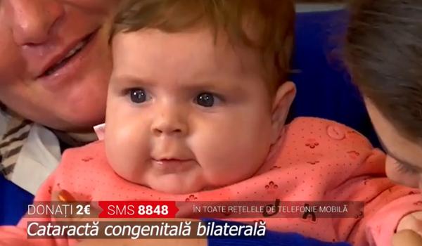 Mădălina a orbit înainte să se nască, după o infecţie transmisă de căpuşă. Singura ei şansă costă 11.000 €