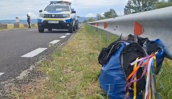 Cursa caritabilă de 50 de zile a lui Adrian Șovea, oprită de un accident grav în Mehedinți