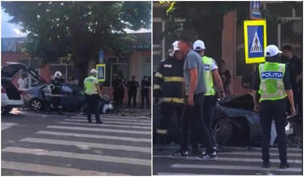 Accident cu 5 maşini în Eforie Sud. O fetiţă de 6 ani, printre cele 4 victime care au ajuns la spital