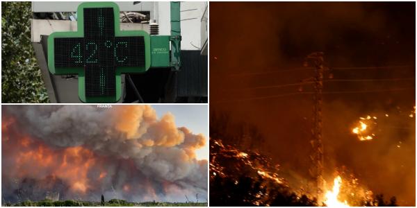 Doi pompieri au murit în lupta cu flăcările, în apropiere de Bordeaux. Incendiile devastează sudul Europei