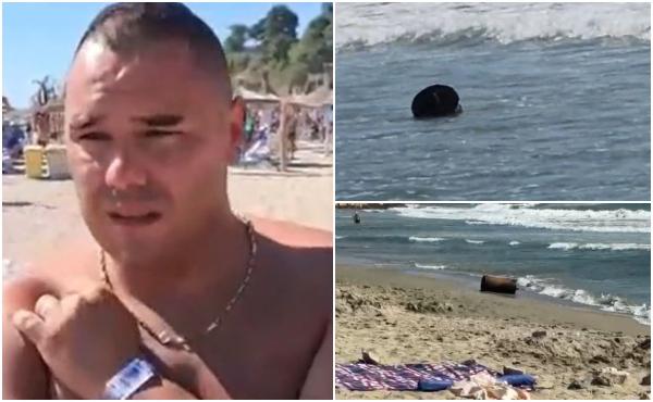 Turistul care a scos obiectul suspect din apă la Eforie Nord: "Toți suntem experți. Ne ducem să verificăm"