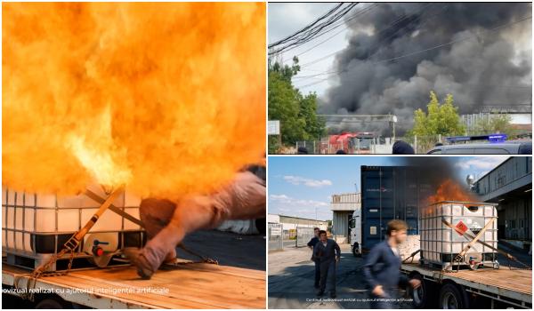 ANIMAŢIE. Cum ar fi izbucnit incendiul de lângă rafinăria Lukoil din Ploieşti