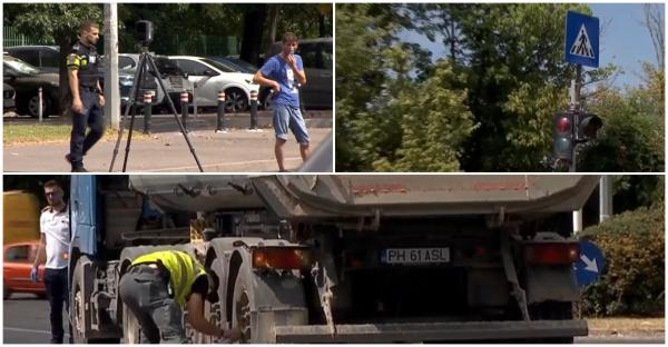 Copilul de 8 ani, mama și bunica, loviți de camion în Capitală, erau pe trecere. Șoferul spune că avea verde