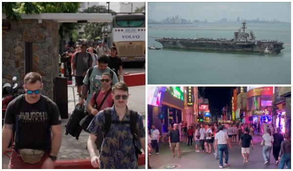 5000 de soldați SUA au luat cu asalt stațiunea Pattaya, Thailanda. Imagini cu debarcarea după 8 luni pe mare