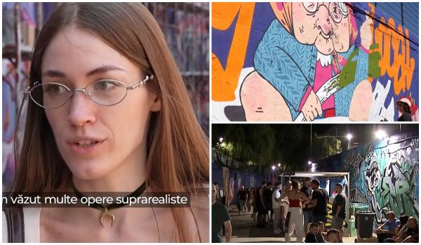 Reacția unei turiste străine la festivalul artei stradale: "Am văzut multe opere suprarealiste, arată uimitor"