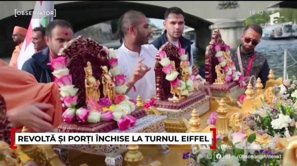 Grevă şi revoltă la Turnul Eiffel după ce angajatelor li s-a cerut să plece în timpul vizitei unui grup hindus