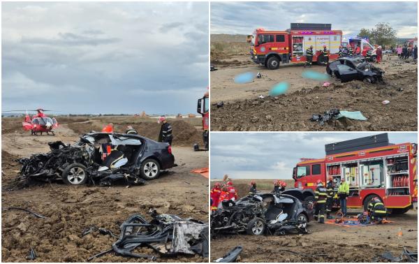 Moartea a venit cu 120 km/h. 3 vieți curmate într-o secundă la Iași, după ce o mașină s-a izbit de un camion