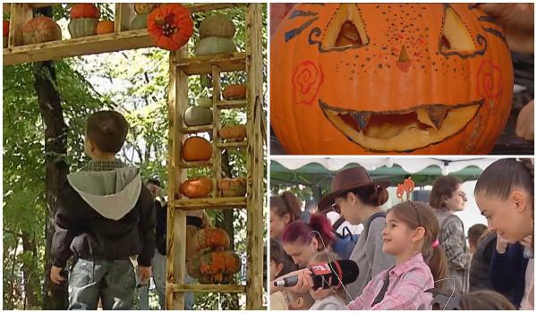 Orașul în care mii de oameni au sărbătorit venirea toamnei la festivalul dovlecilor sculptaţi