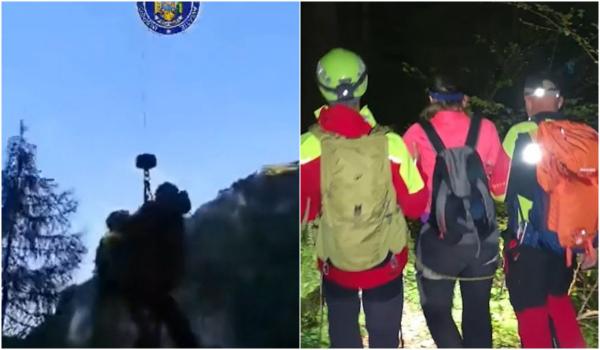 Doi turiști, salvați de pe munte. Unul dintre ei a fost evacuat cu elicopterul de pe Jepii Mici