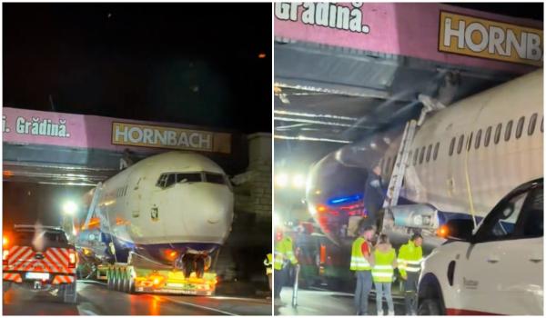 Avion blocat pe DN1, sub un pod la Baloteşti. Aeronava trebuia să ajungă în Voluntari