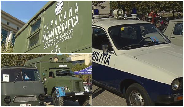 "Socialistele orașului" au ieșit la plimbare. Dacia de Miliție a atras toate privirile la expoziția auto