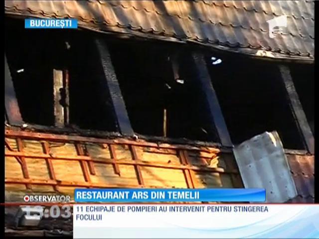 Incendiu la un restaurant din Parcul Tineretului! Pompierii intervin cu nouă autospeciale