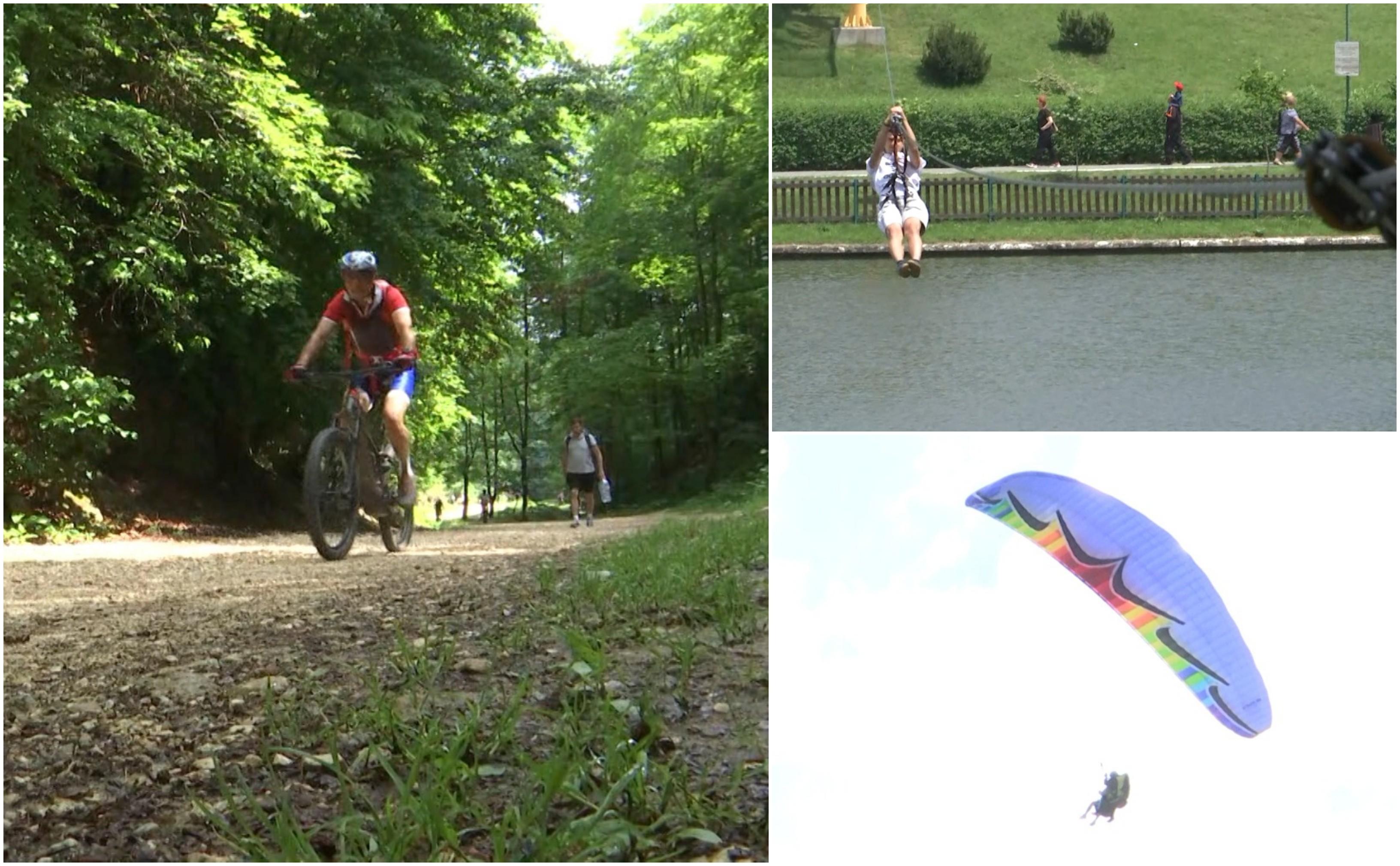 Trasee de aventură, plimbare cu bicicleta sau zbor cu parapanta. Vremea frumoasă i-a atras pe turişti la munte