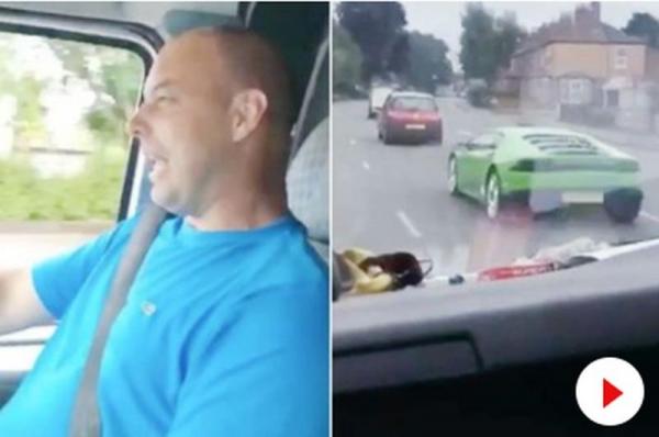 IMAGINI VIRALE! Şoferul unei camionete, protagonistul unei curse DE NEUITAT în faţa unui puternic Lamborghini (VIDEO)