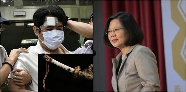Un bărbat înarmat cu o SABIE DE SAMURAI furată de la Muzeul Militar a atacat-o pe preşedinta Taiwanului