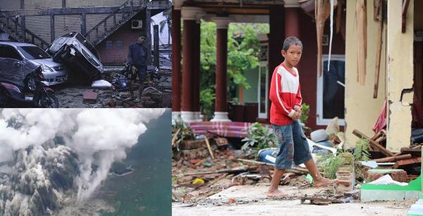 Tsunami în Indonezia,provocat de erupţia unui vulcan