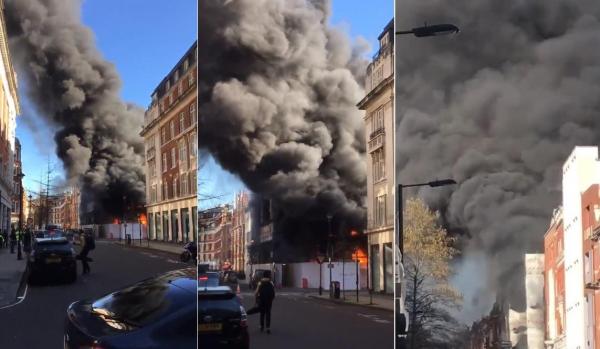 Un incendiu devastator a izbucnit la Londra. Peste 50 de pompieri se luptă cu flăcările (Video)