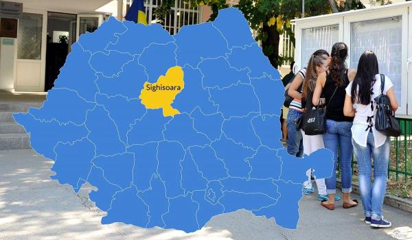 Hartă cu rezultatele la Bacalaureat 2018 cu Sighişoara, judeţul Mureş