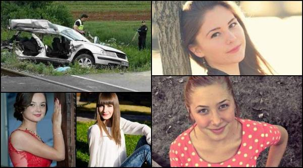 Sara, Mădălina, Maria și Claudia au murit după ce maşina în care se aflau a fost lovită de tren la Jibou
