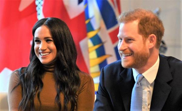 Prinţul Harry şi Meghan Markle la Canada House, în timpul unei întâlniri oficiale