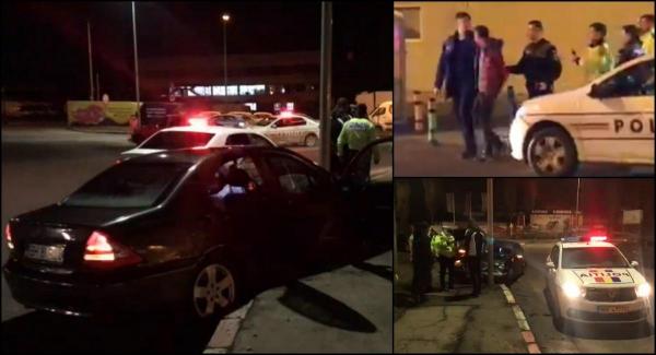 Şoferul fugar a fost prins d poliţişti printre rafturile unui hypermarket