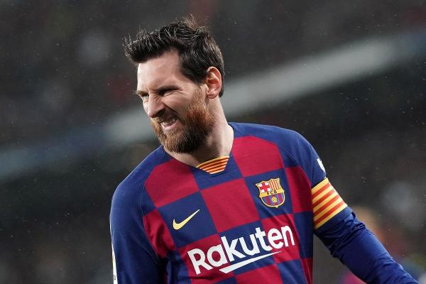 Leo Messi pe terenul de fotbal