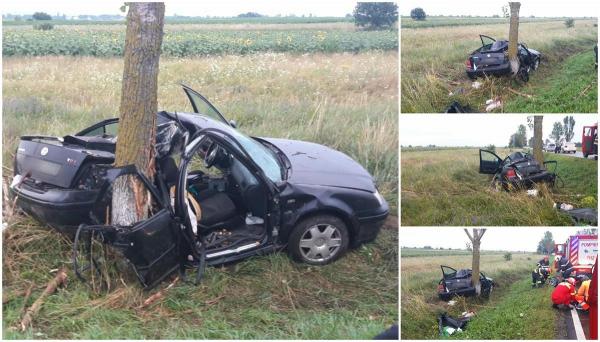 Accident mortal la Suceava, după ce un autoturism a lovit violent un copac
