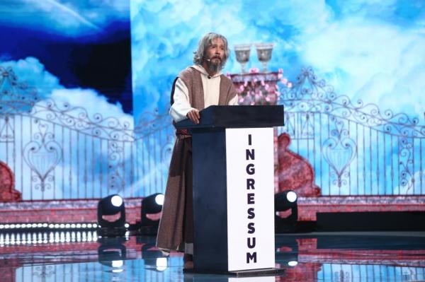 Vlad Corbeanu l-a adus pe scenă pe Sfântul Petru: "Sunt cel mai îndrăgit portar, după Duckadam". iUmor, 9 octombrie 2021