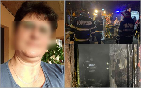 Colaj cu imagini după incendiul de la Spitalul din Ploieşti şi infirmiera care a încercat să salveze pacienţii