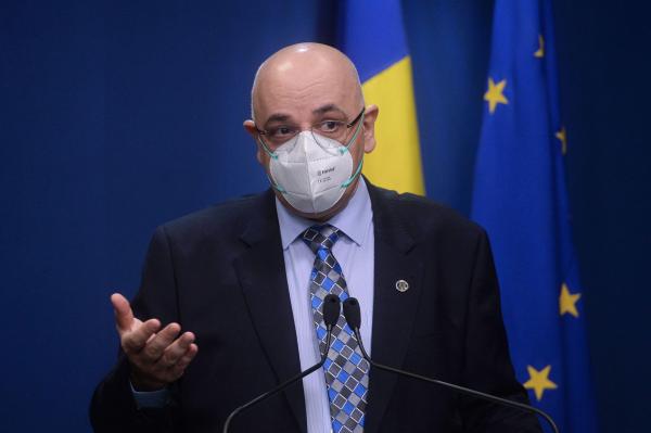 Secretarul de stat in ministerul Afacerilor Interne, Raed Arafat, la o conferinta de presa pe tema pandemiei în România