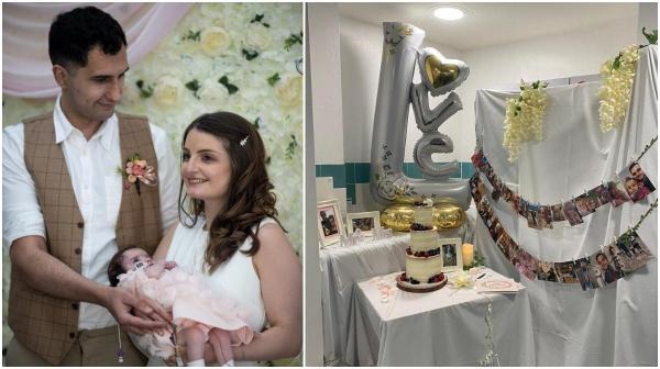 Nuntă lângă patul de spital al fiicei bolnave, în UK