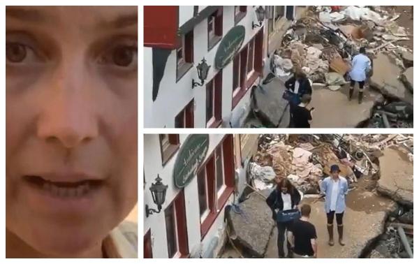 O reporteră RTL din Germania, concediată după ce a fost surprinsă murdărindu-se cu noroi înaintea unei transmisiuni live despre inundaţii