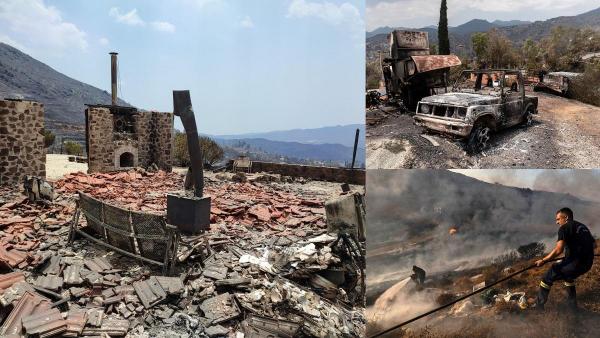 Imaginile dezastrului din Cipru. Incendiile devastatoare au făcut prăpăd, patru persoane şi-au pierdut viaţa. Un bărbat de 67 de ani ar fi vinovat