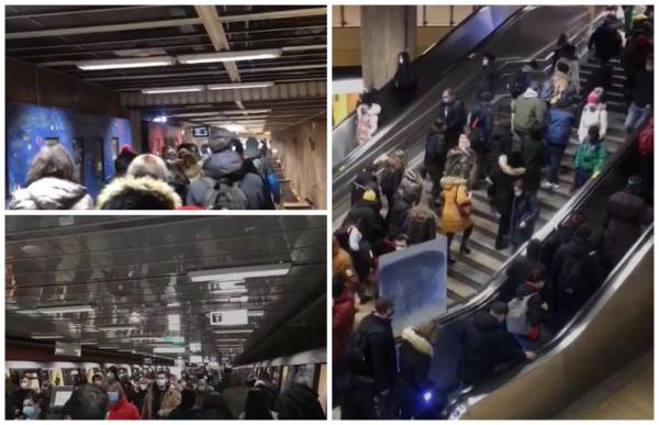 Aglomeraţie la metrou, din cauza grevei STB: trenuri pline şi valuri de călători. Măsurile anunţate de Metrorex