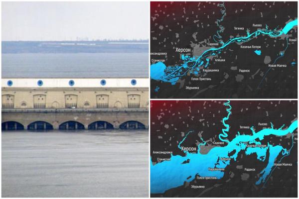 Dezastru istoric dacă rușii aruncă în aer barajul Kakhovka: Sute de mii de oameni ar fi afectați de valuri de 5 metri de apă. Hersonul, inundat în 2 ore