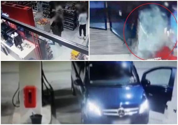 Tânăr drogat, filmat cum aproape spulberă cu mașina un alt șofer, apoi intră cu viteză în magazinul unei benzinăriei din vestul Poloniei