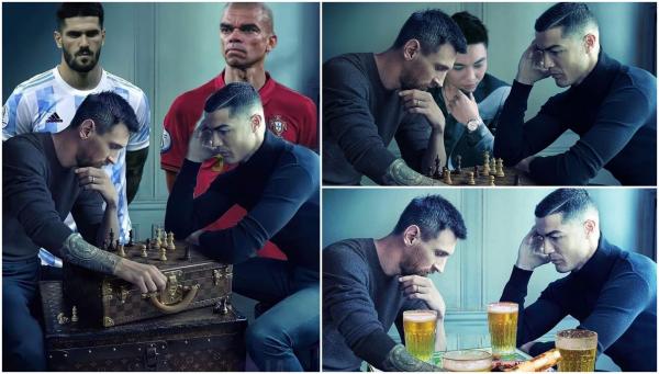Val de meme-uri după ce Messi şi Ronaldo au apărut împreună într-o poză în care joacă şah