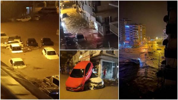 "Nu am văzut așa ceva de 50 de ani". Ploile torențiale au făcut prăpăd în Antalya. A plouat într-o zi cât pentru 3 luni