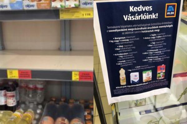 Doar 1 kg de cartofi şi un litru de lapte. Restricţii stricte la supermarketurile Aldi din Ungaria la produsele cu preţ plafonat