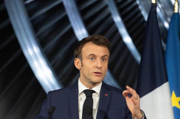 Emmanuel Macron în timpul congresului de la Belfort