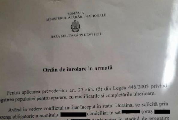 Ordine de înrolare false cheamă tinerii români în armată. Ministerul Apărării: "Baza Militară Deveselu NU FACE încorporări"